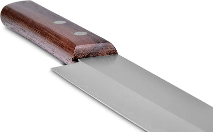 Seki Japan KANETSUGU Japanese Utility Petty Knife, AUS8 SUS410 Stainless Steel Fruit Knife, Rose Wood Handle, 90 mm (3.5 in), Made in Japan