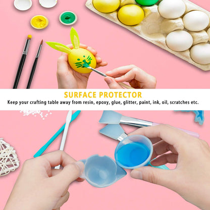 Gartful Non Slip Silicone Mat - 27.6 x 19.7 inches, Thick Transparent Mat for Baby, Crafts, Jewelry, Countertop Protection