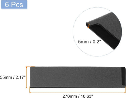 uxcell 2 Pcs Knife Tip Guards 6.5"x 2" ABS Knife Cover Sleeves Knife Case Blade Protector Universal Knife Sheath for Home Kitchen Knife, Black