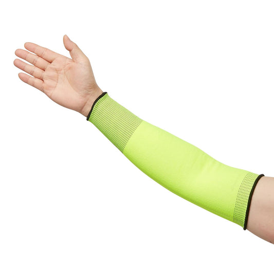 Amazon Basics Cut Resistant Arm Protection Sleeves, 14" Arm Protectors for Gardening and Work, Yellow, 1 Pair