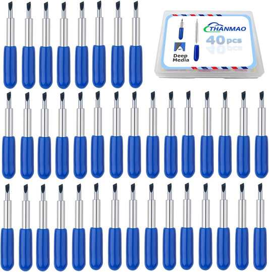 THANMAO 40 Pcs Replacement Blades Compatible with Explore Air 2/Air 3 /Maker/Maker 3/4 Cutting Machines - includ 10PCS Fine-Point Blades, 20PCS Standard Blaeds and 10PCS Deep Cutting Blades