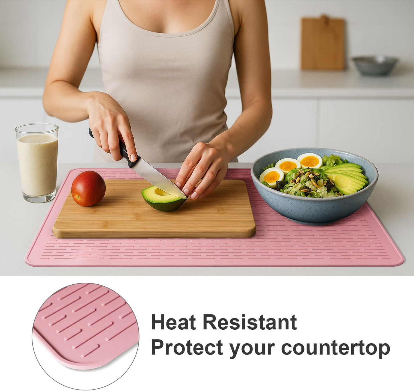 Stove Top Cover for Electric Stove - Food Grade Ceramic Stove top Cover,Silicone XXL Dish Drying Mat, Glass Cooktop Covers, Flat RV Range top Mats (Black,28x20)
