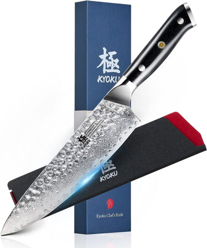 KYOKU Gin Series 12" Brisket Slicing Knife, Meat Carving Knife with Silver PVD Coating Mosaic Pin Handle for Professional Chef & Home Cook, Japanese Style VG10 Steel Slicer for Meat Fruit Vegetables