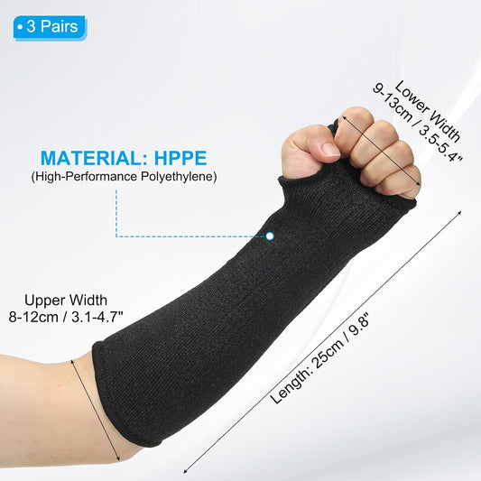 PATIKIL Cut Resistant Sleeve, Arm Safety Protectors Sleeves with Thumb Hole Forearm Guard Sleeves