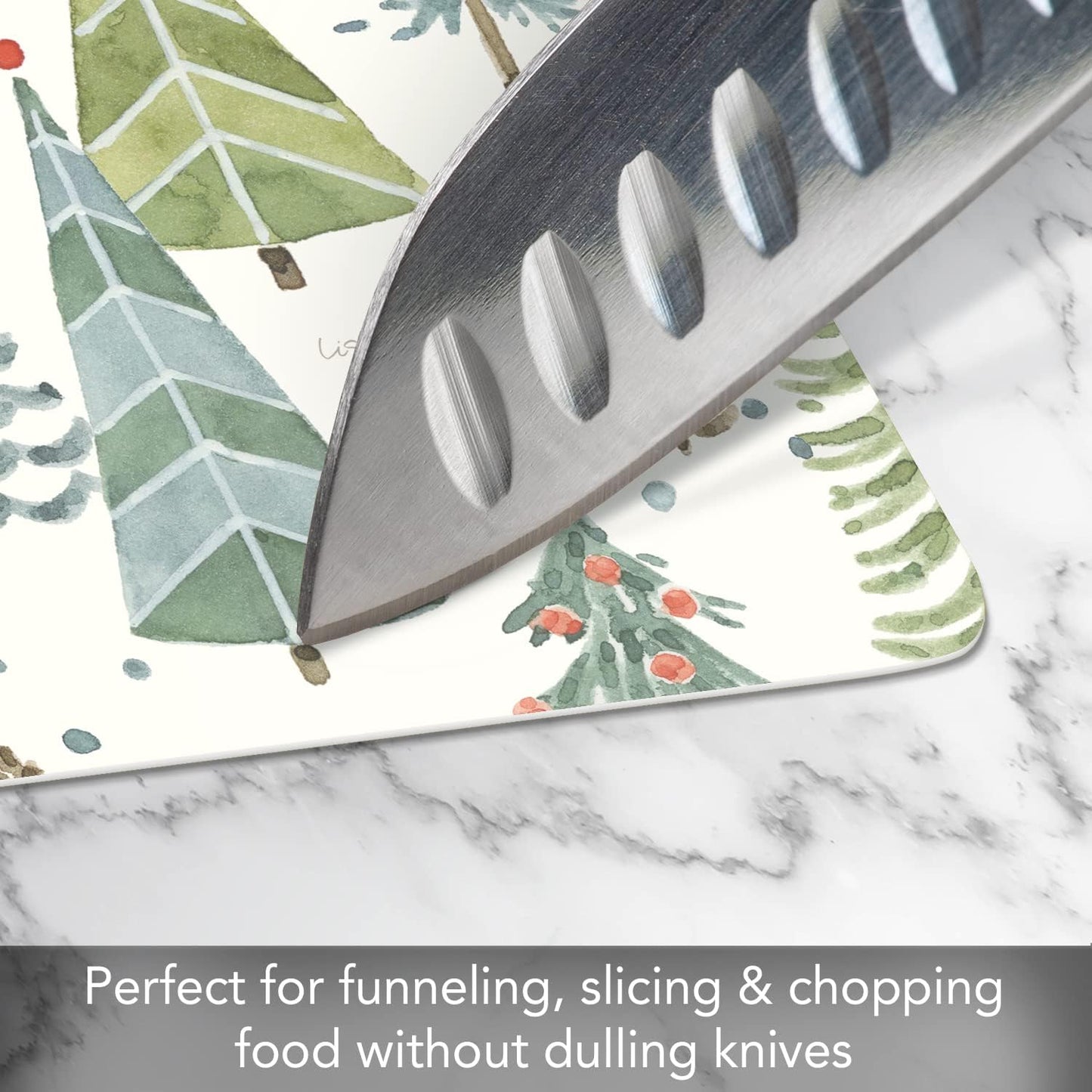Cut N' Funnel Farmhouse Fall Designer Flexible Cutting Board Mat 15" x 11.5" Made in the USA Decorative Flexible Easy to Clean