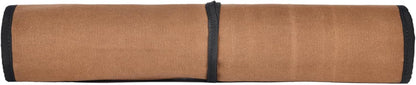 Aaron Leather Goods Professional Knife Roll Bag, 6-Slot Chef Knife Case, Brown Genuine Leather (Seaweed)
