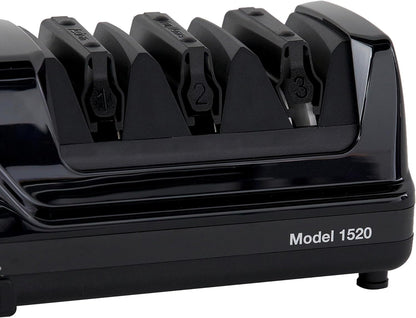 Chef’s Choice Professional Electric Knife Sharpeners AngleSelect for 15- and 20-Degree Straight-Edge and Serrated Knives with Diamond Abrasives & Precision Angle Control, 2-Stage, Black