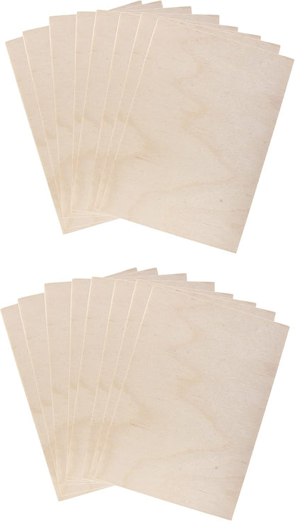 Mandala Crafts Baltic Birch Plywood Board - Thin Wood Sheets for Crafting Model Laser Cutting Engraving 6x6 Inches - 16 Unfinished Wood for Wood Burning Projects