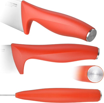 Klaus Meyer Acciaio High Carbon Stainless Steel 3 Piece Tomato Knife Set (Black)