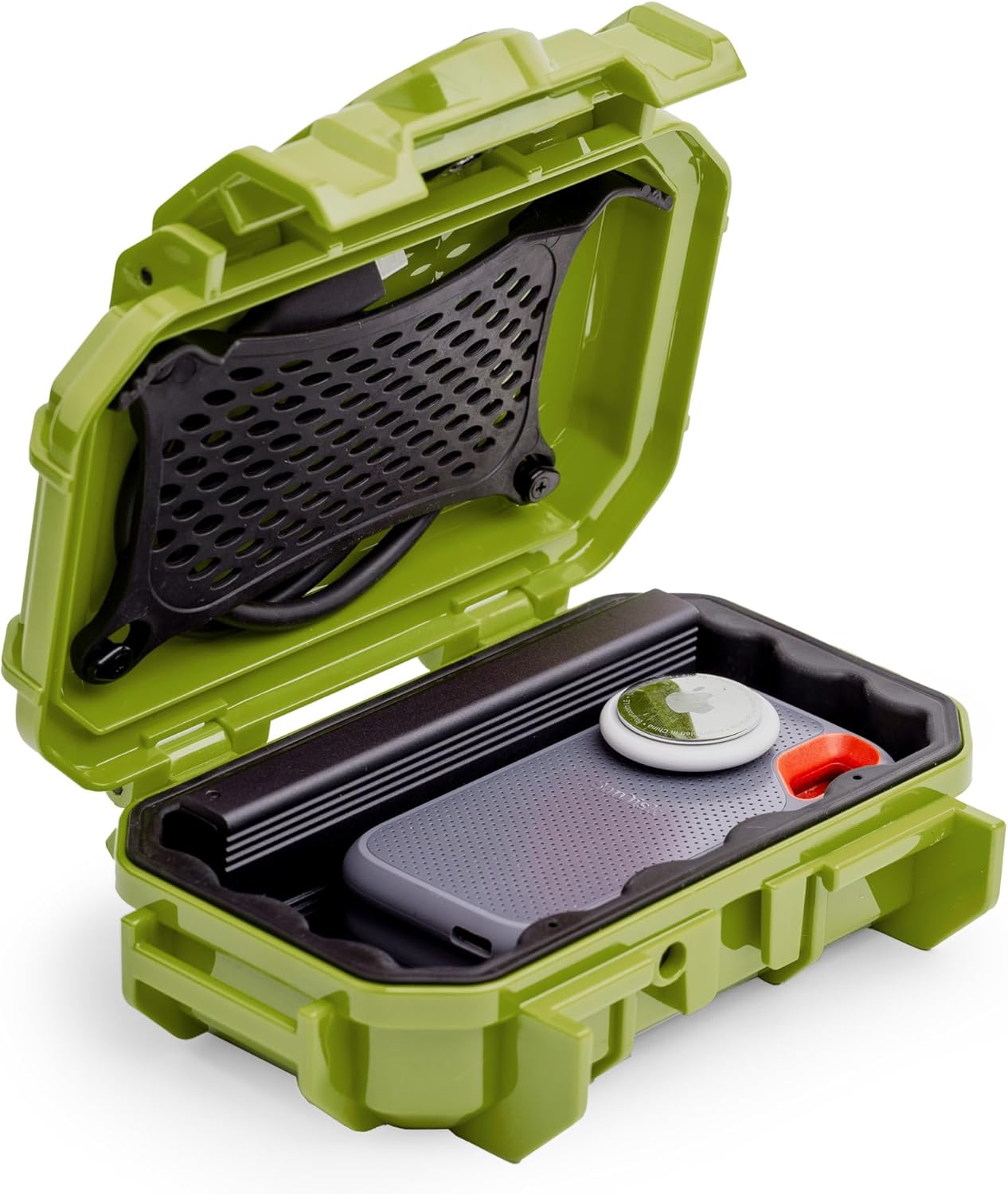 Evergreen 52 Waterproof Dry Box Protective Case - Travel Safe/Mil Spec/USA Made - for Cameras, Camping, Fishing, Hiking, Traveling, Water Sports, Knives, Survival (Black)