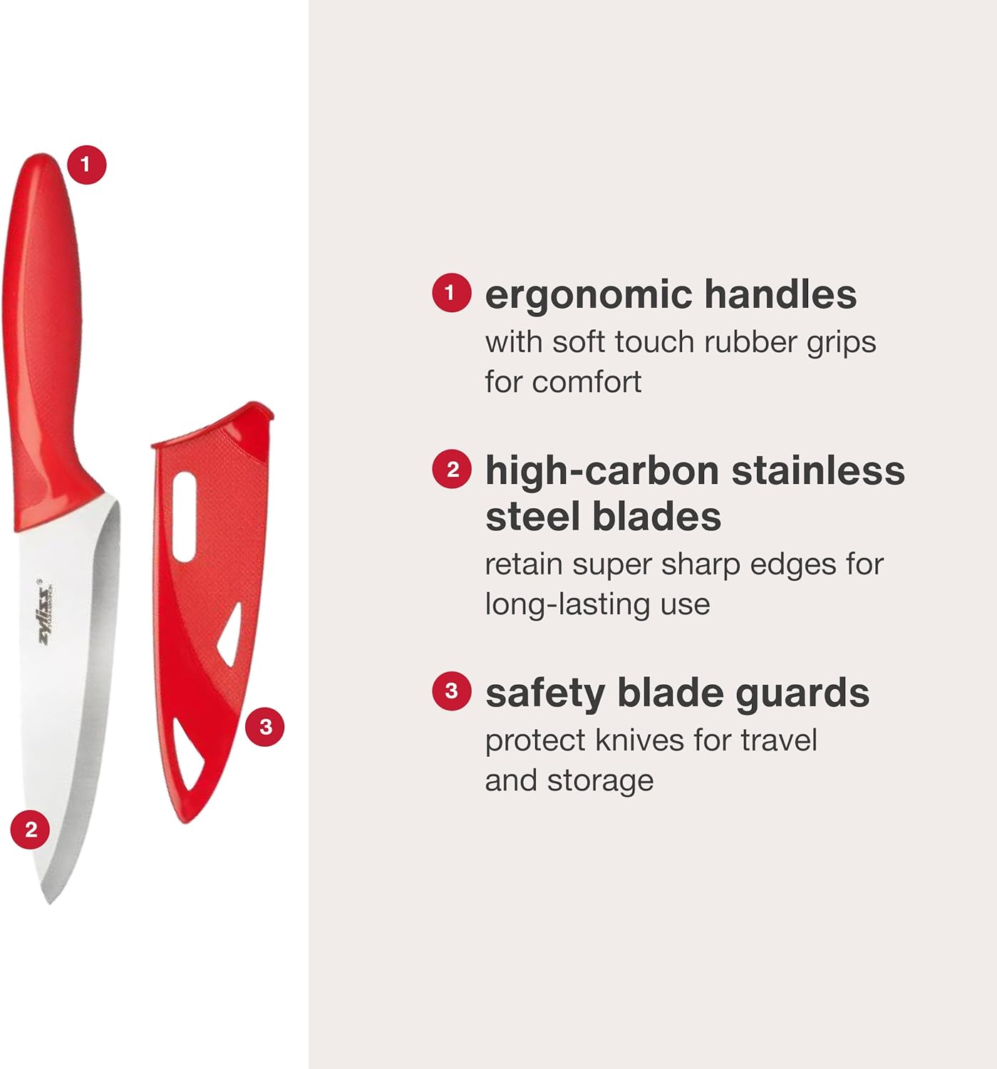 ZYLISS 2-Piece Paring Knife Set with Sheath Covers