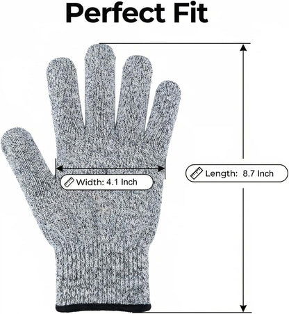 Cut Resistant Gloves Food Grade Level 5 Protection, Ambidextrous Breathable Kitchen Safety Gloves.