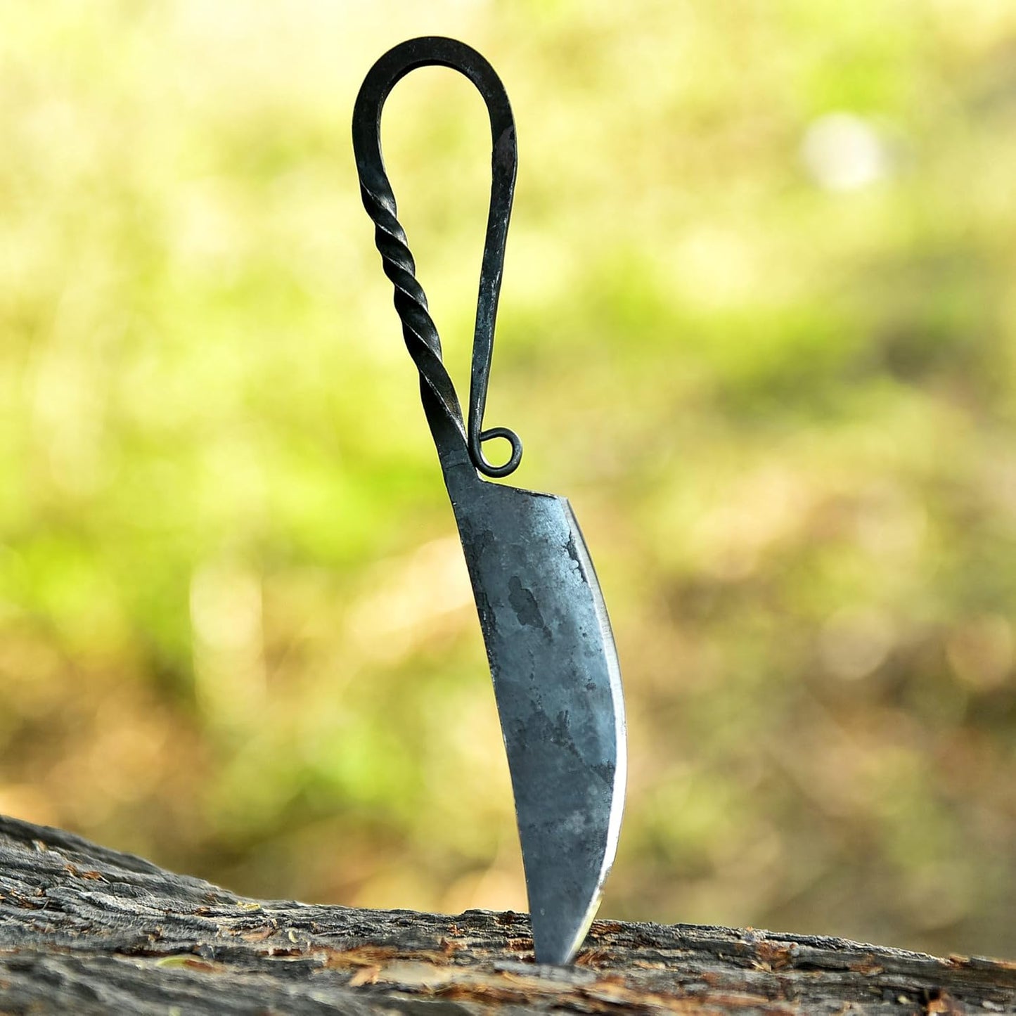 Fixed Blade Hunting Forged Tracker Knife - 8 Inches Carbon Steel Razor Sharp Blade Full Tang Bushcraft Knives with Premium Leather Belt Sheath. Used For Hunting Outdoor Camping, Hiking, Skining Knife.