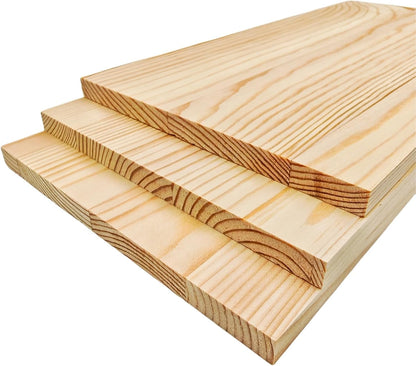 4PCS Rectangle Wood Boards Unfinished Wood Blocks for Crafting, 8x6x1in Blank Whittling Wooden Blocks for Wood Carving,Painting & Burning