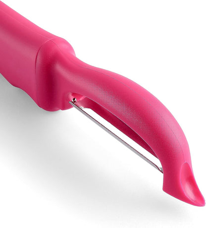 Spring Chef Premium Swivel Vegetable Peeler, Soft Grip Handle and Ultra Sharp Stainless Steel Blades - Perfect Kitchen Peeler For Veggie, Fruit, Potato, Carrot, Apple - Black