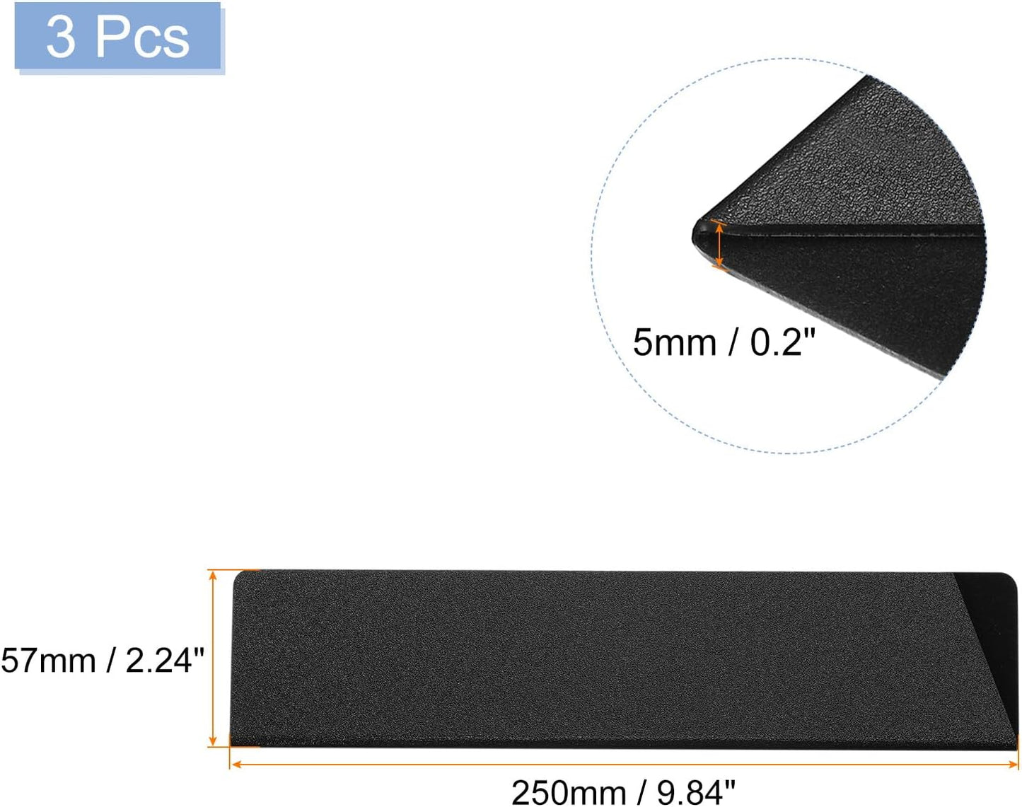 uxcell 3Pcs Knife Edge Guards 5.9"x1" ABS Knife Cover Sleeves Knife Case Blade Protector Universal Knife Sheath for Home Kitchen Knife