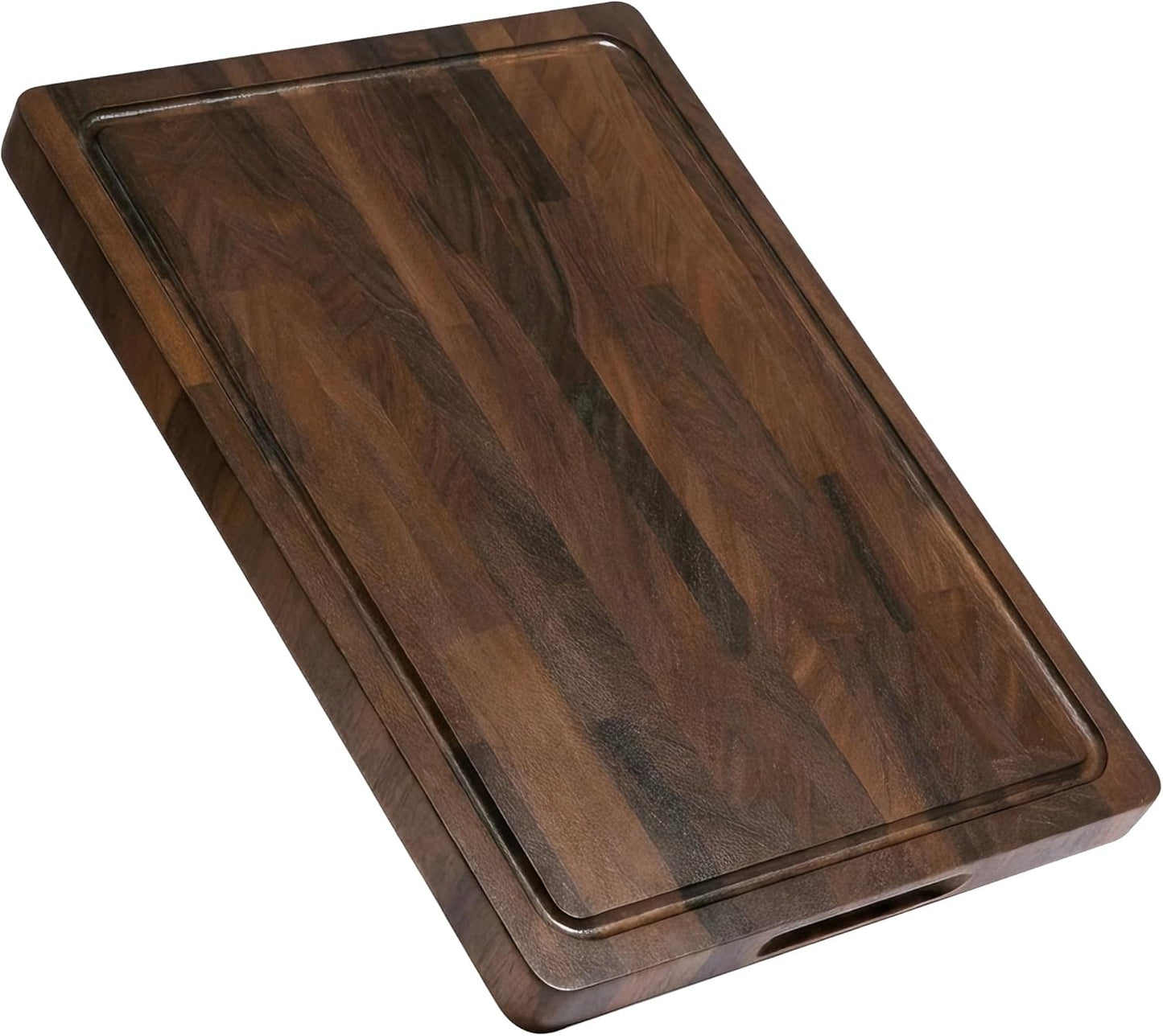 THETCHRY Walnut Wood Cutting Boards for Kitchen, End Grain Chopping Board Double Sided, Large Cutting Board with Handle, Charcuterie Butcher Block for Meal Prep & Serving with Gift Box, 17"×13"×1"