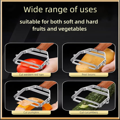 Multifunctional Vegetable Peeler with Stainless Steel Blade and Bottle Opener - Ideal for Veggie Potato Carrot and Apple Peeling