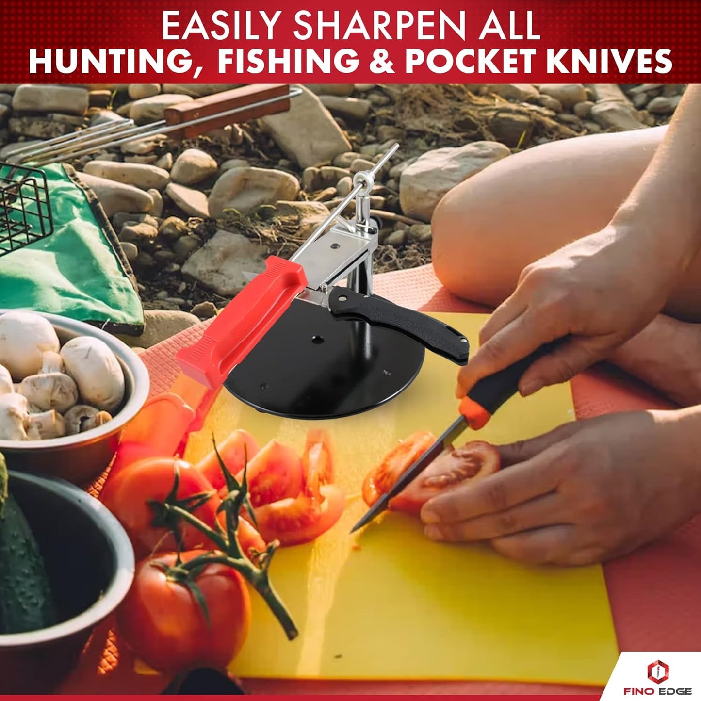 Professional Knife Sharpeners for Kitchen Knives - Diamond - Designed with Tight Clamp, Stable Base - Easy To Assemble with Reference Guide & Instruction Manual