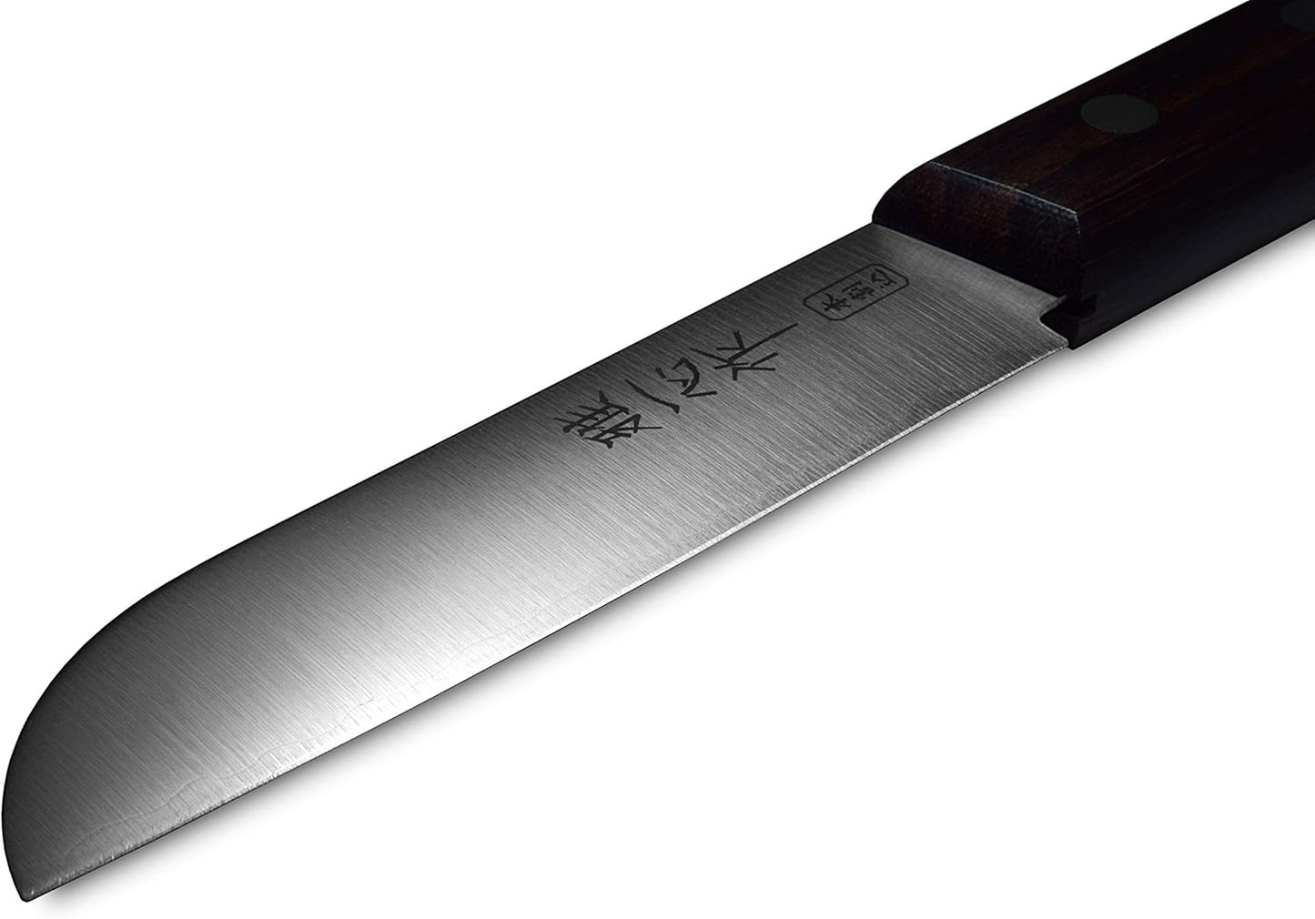 Seki Japan KANETSUGU Japanese Utility Petty Knife, AUS8 SUS410 Stainless Steel Fruit Knife, Rose Wood Handle, 90 mm (3.5 in), Made in Japan