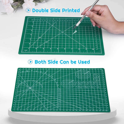 anezus Self Healing Sewing Mat, Rotary Cutting Mat Double Sided 5-Ply Craft Cutting Board for Sewing Crafts Hobby Fabric Precision Scrapbooking Project 9inch x 12inch(A4)