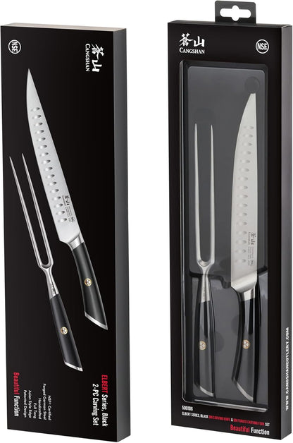 Cangshan ELBERT Series German Steel Forged 2-Piece Carving Set (White)