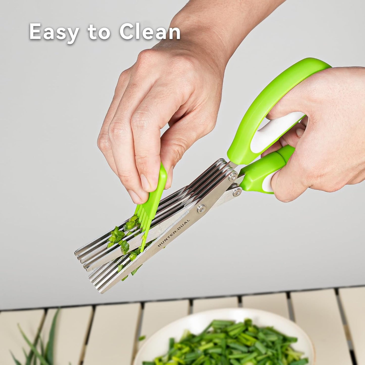 Kitchen Scissors for Food, HUNTER.DUAL Heavy Duty Come Apart Poultry Shears for Cooking, All Purpose for Cutting Chicken, Meat, Fish & Vegetables (Cream, 8.35 Inch)