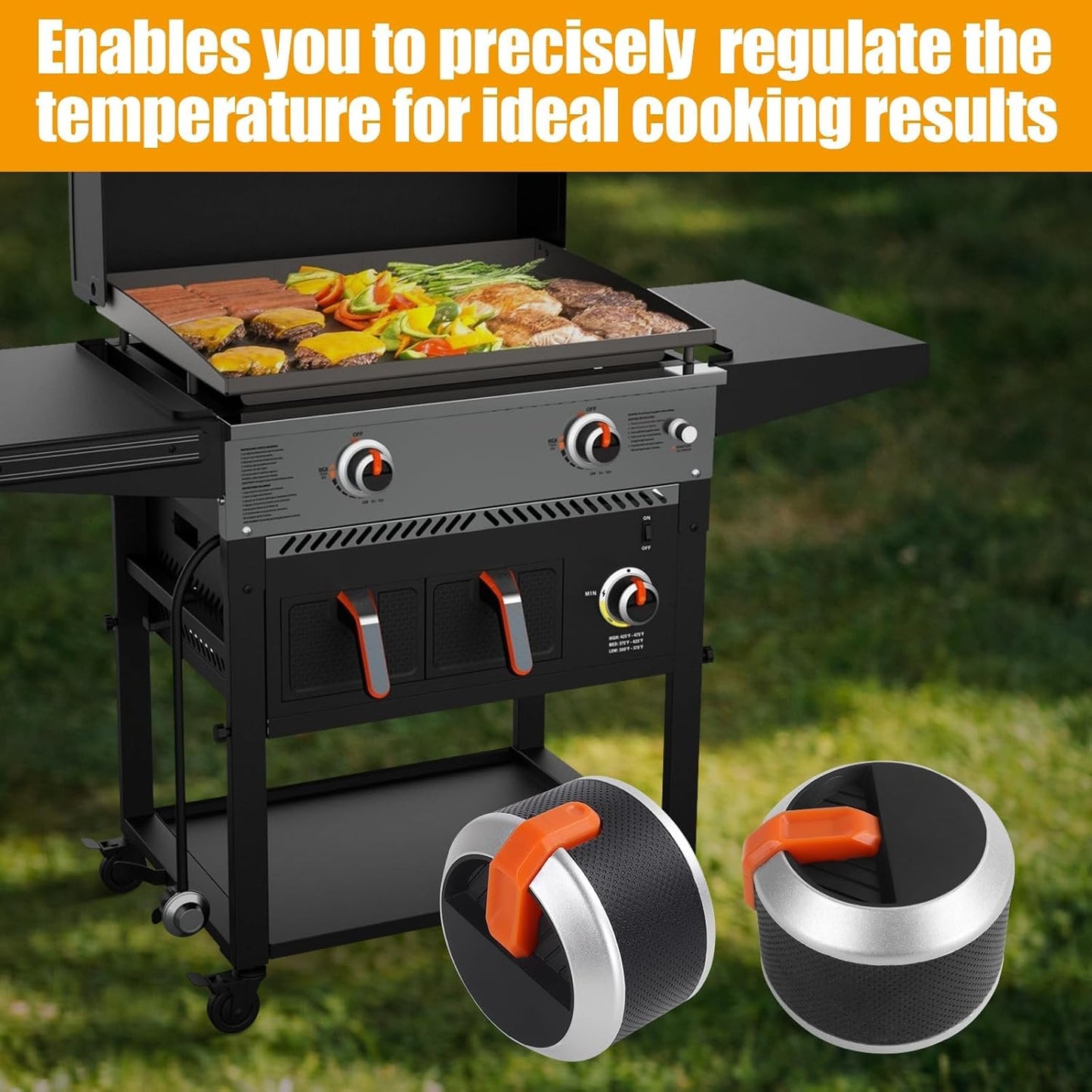 LS'BABQ Magnetic Tool Holder Strip for Blackstone Griddle, Utensil Holder Accessories for Kitchen, 2 Pack Outdoor BBQ Multipurpose Magnetic Knife Storage Rack, Magnet Grill Tool Holder (12.64" x 1.8")