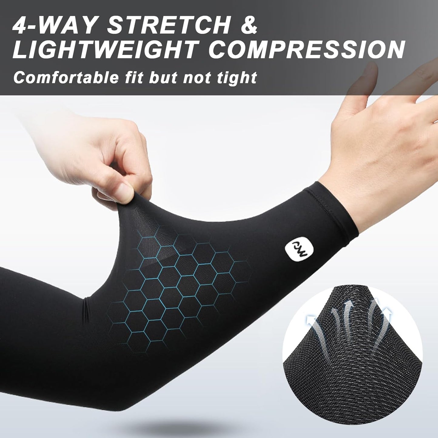 UV Sun Protection Arm Sleeves for Men Women, UPF 50+ Cooling Sun Sleeves to Cover Arms Sports Compression Covers