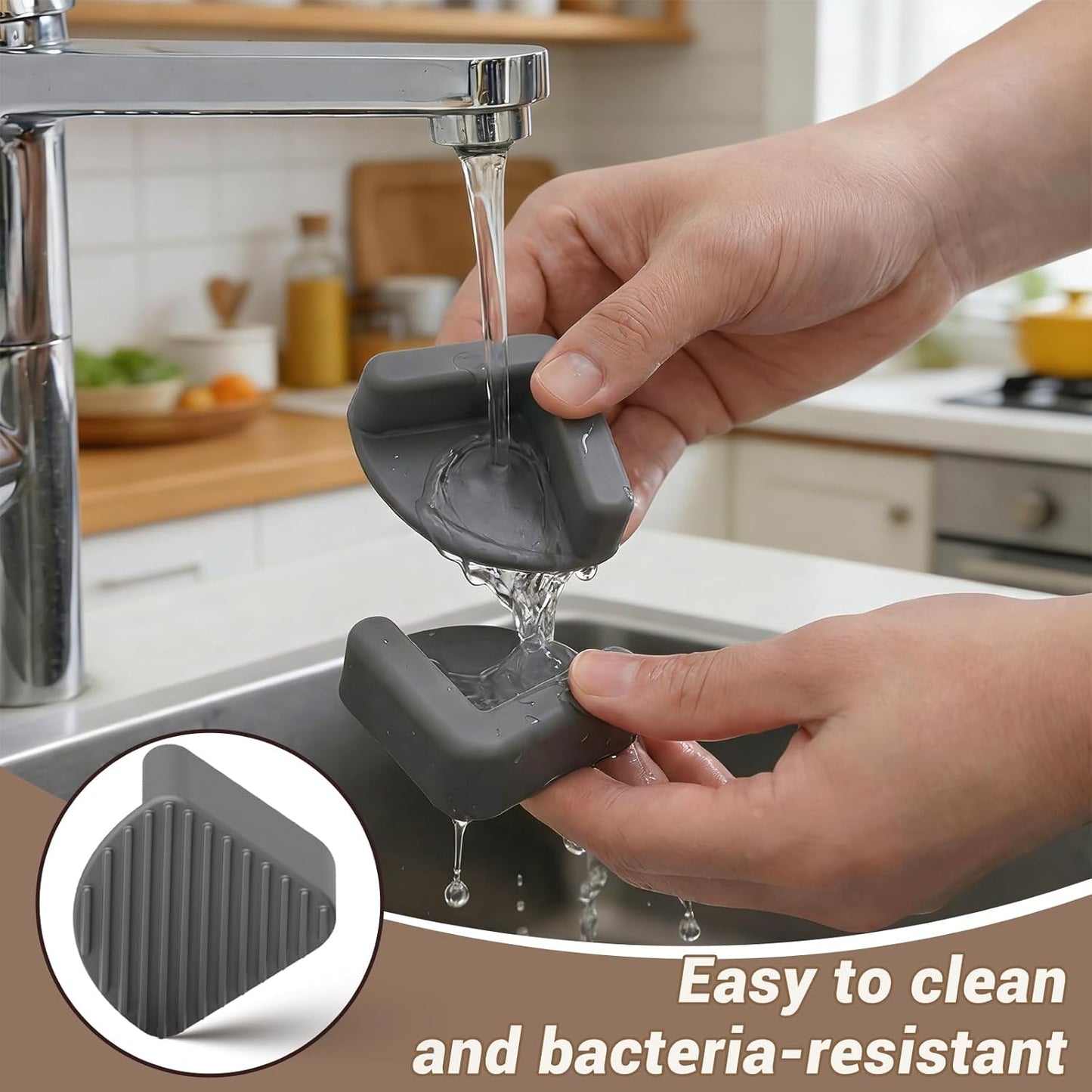 Silicone Non-Slip Feet for Titanium Cutting boards, Non-Slip Rubber Cutting Board Feet,Durable Anti-Slip Cutting Board Pads for Wooden & Plastic Boards (Gray)