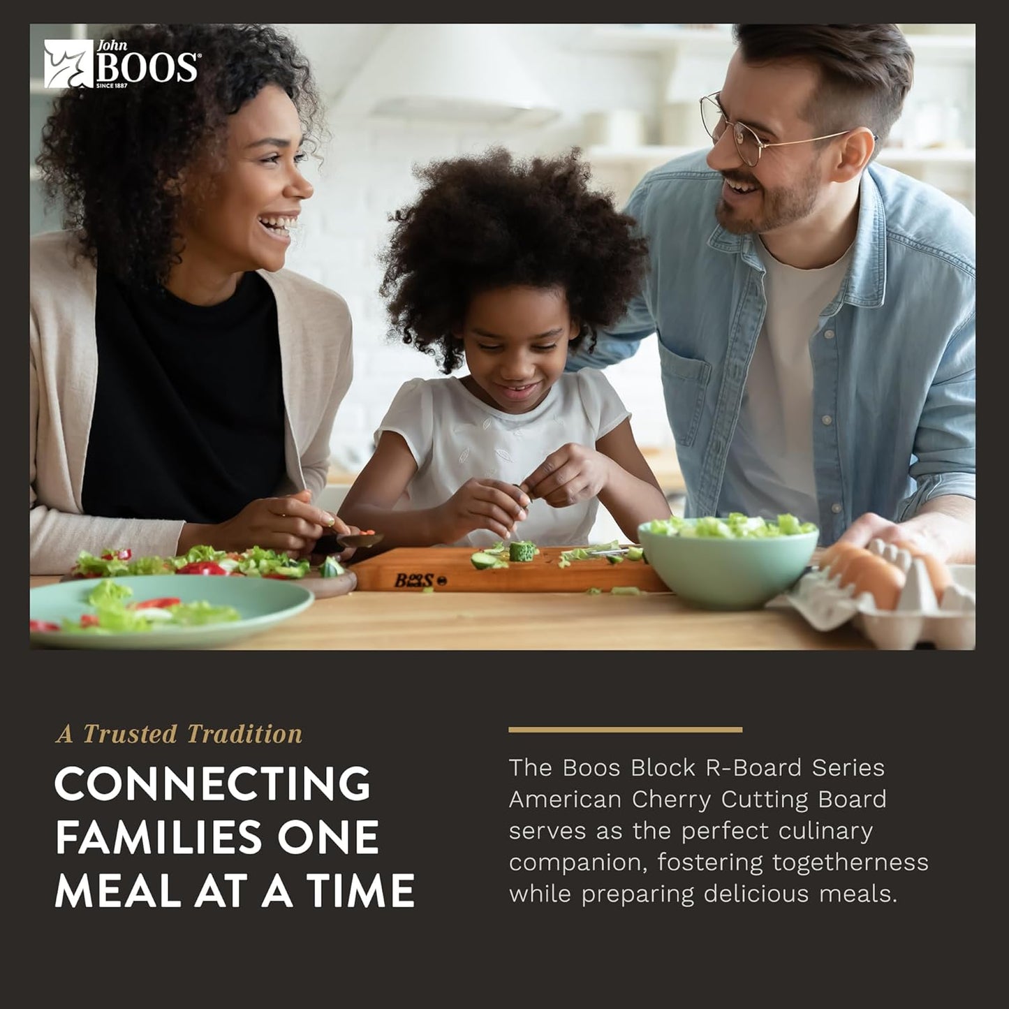 John Boos R-Board Series Rectangular Wooden Maple Cutting Board 20”x15” – 1.5” Thick, 12-lb Reversible Butcher Block with Edge-Grain & Finger Grips – Made in the USA