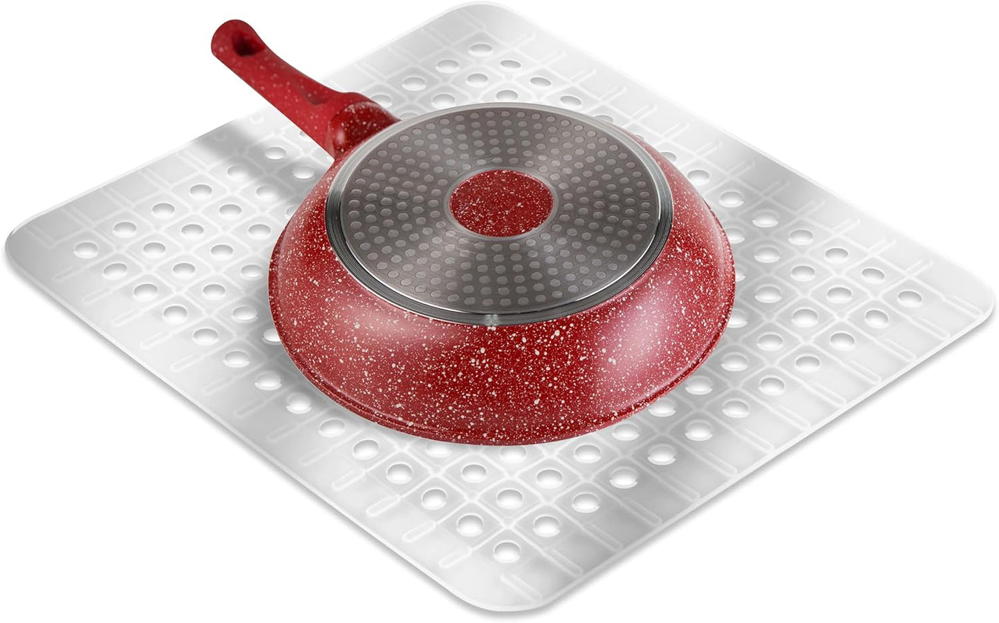 Better Houseware Clear Sink Mat - 12” x 16” - Heavy Duty PVC, Non-Slip, Dishwasher Safe, BPA-Free Sink Protector, Durable, Cut to Fit, Sink Mat for Kitchen Sink & Dishware Protection