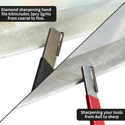 2pieces knife sharpener Portable Multi - Functional Tungsten Steel Garden Tool quickly Sharpener - Ideal for Scissors, kitchen knives, Pruning Shears, Axe & Sickle
