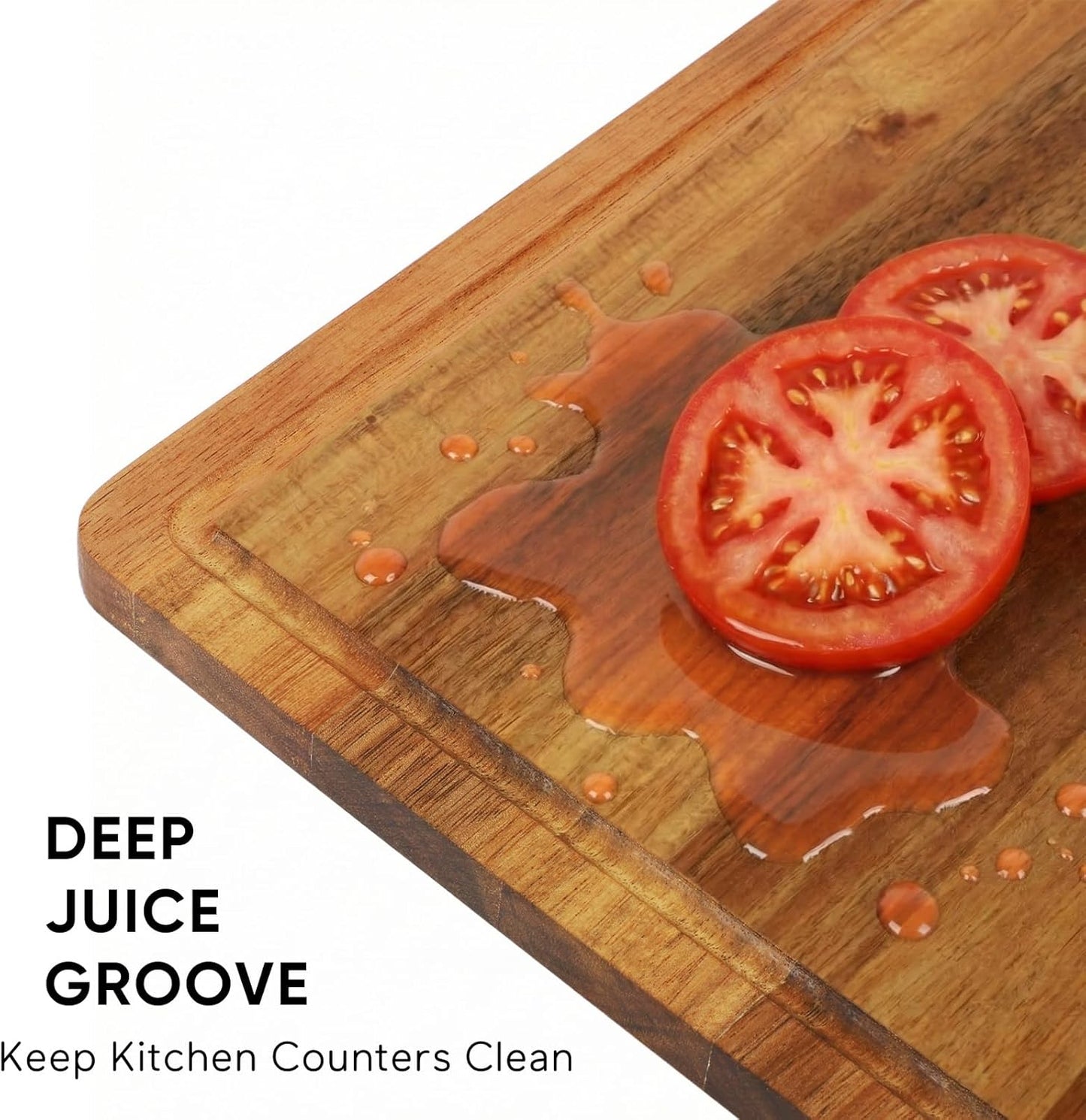 Acacia Wood Small Cutting Board for Kitchen, 10x7 Inch Mini Chopping Bar Board with Juice Groove & Hanging Hole, Thickened Portable Cheese Board for Camping,BBQ, Dorm, RV and Small Spaces