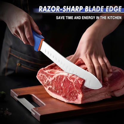 DRAGON RIOT 3 Pcs Butcher Knife Set, Stainless Steel Boning & Carving Knives, Sharp Kitchen Cutlery for Meat Cutting Trimming, Perfect for Home Kitchen, Outdoor Camping BBQ & Holiday Gift