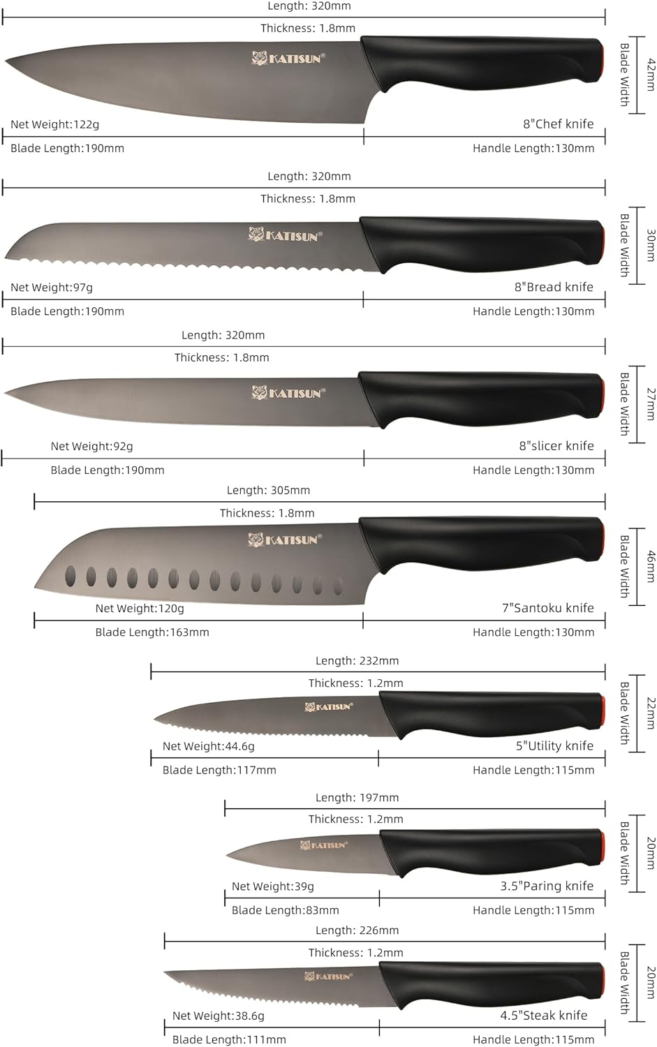 Kitchen Knife Set,14-Piece Knife Set With Block Wooden, Self Sharpening For Chef Knife Set, High Carbon German Stainless Steel Hammered Collection Knife Block Set, Dishwasher Safe Cutlery, Cream