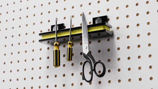 Master Magnetics 6" Magnetic Bar Tool Organizer - Easy to Install Magnet Storage Holder for House, Garage, Shed, or Job Site - Black Powder Coat