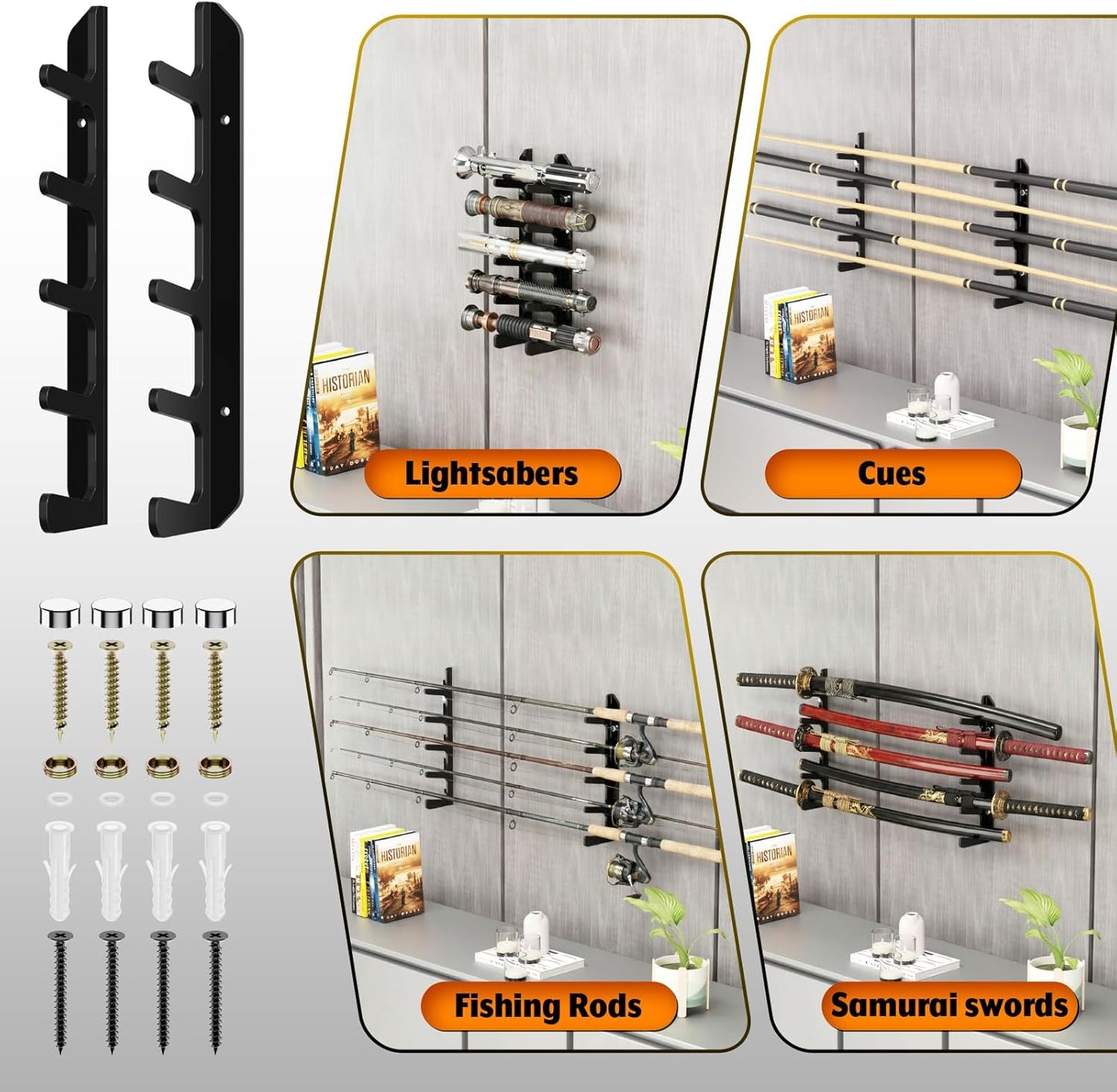 Pocket Knife Wall Mount Stand, 5 Layer Acrylic EDC Knife Display Rack Horizontal Mini Folding Knives Holder Placement Stand Small Dagger Wall Bracket for Storage, Collection
