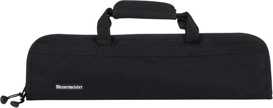 Messermeister Preservation 5-Pocket Knife Luggage, Black - 5 Elasticized, Reinforced Pockets for Culinary Tools - Holds Up to 18” Knife - Made From 100% Recycled Water Bottles