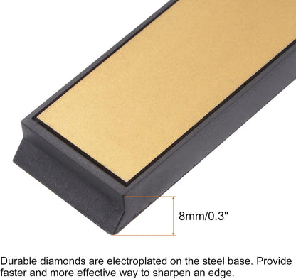 uxcell Diamond Sharpening Stone, 6" x 0.8" (150mm x 20mm) 80 Grits Titanium Coated Whetstone Sharpener Grinding Plate Hand Tool