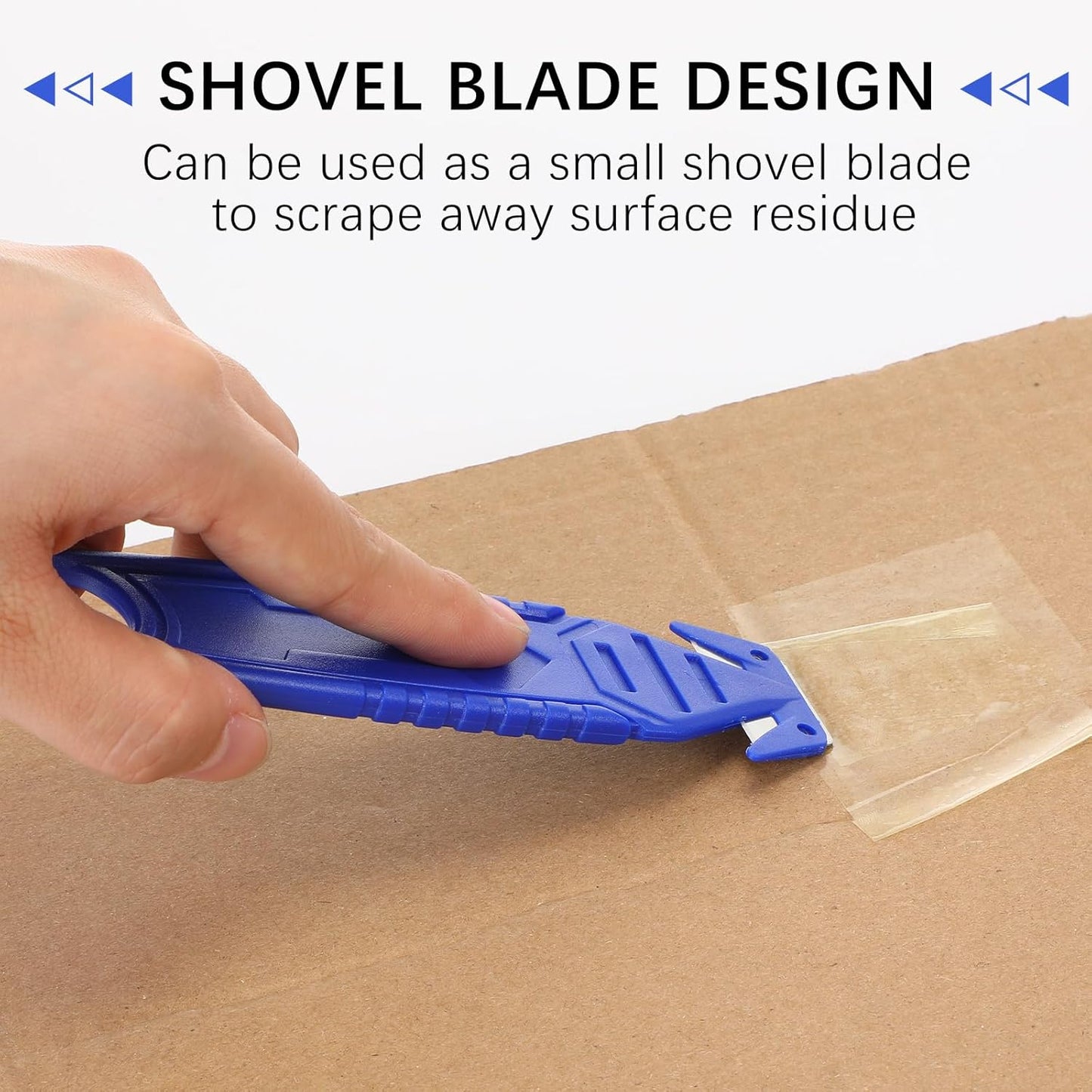 Therwen 30 Pcs Safety Box Cutter Knife of Stainless Steel Concealed Blade Package Opener with Tape Splitter for Carton Cardboard Wrap Letter Work Bag Straps Film Utility Tool (Black)
