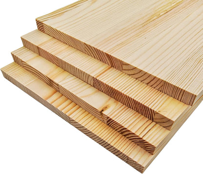 6PCS Unfinished Wood Square Blocks for Crafts, 6x6x1in Blank Wooden Squares Pine Wood Boards for Carving,DIY Wood Coasters,Painting & Burning