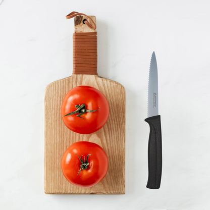 Kitchen Utility Knife - MATTSTONE HILL 4 Inch Paring Knife, Small Fruit & Vegetable Knife, Premium German Stell Blade, Black Handle