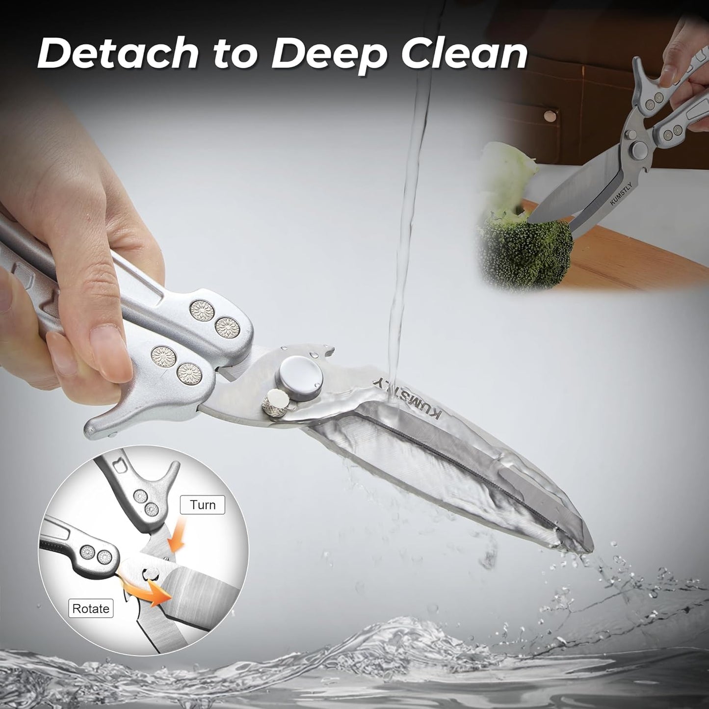 Kitchen Scissors All Purpose Kitchen Shears Heavy Duty for Cutting Chicken, Turkey, Meat, Bones, Vegetables Stainless Steel Spatchcock Shears Multipurpose Food Scissors