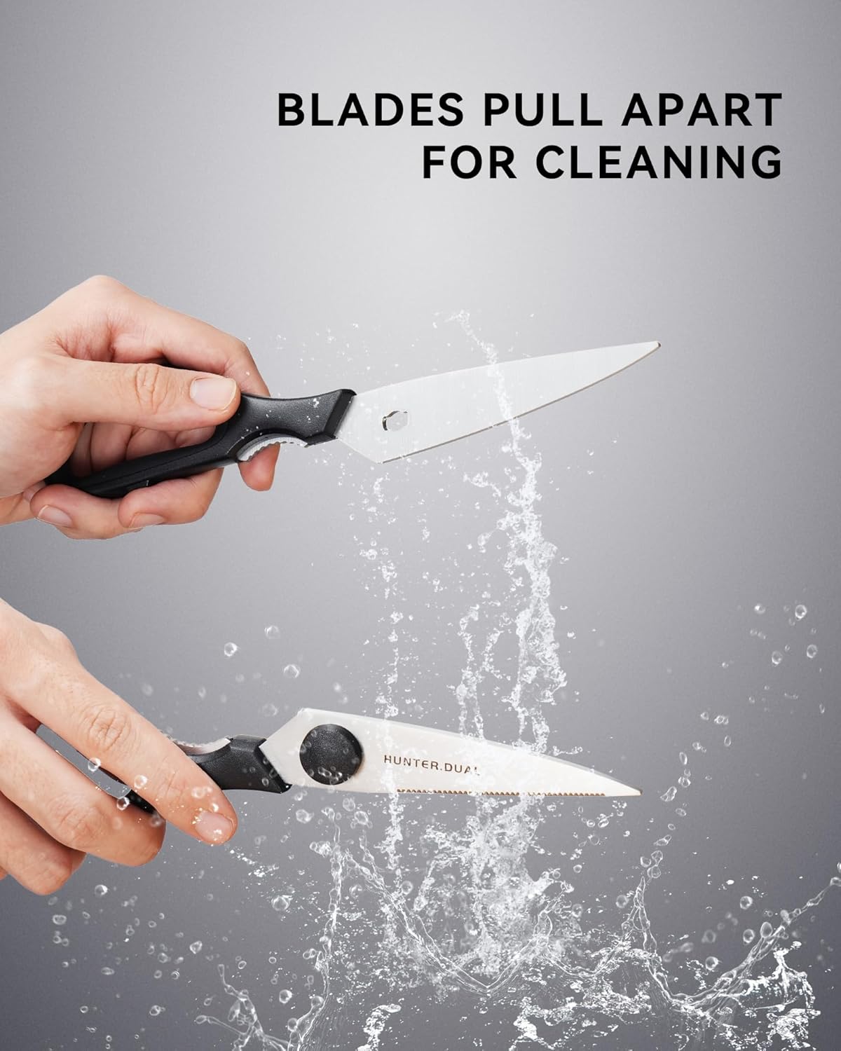 5 Blades Herb Scissors - Professional Kitchen Shears with Safety Cover for Cutting Green Onions, Fresh Herbs, Vegetables & Salad Food Prep, Must-Have Cooking Gadgets, Dishwasher Safe