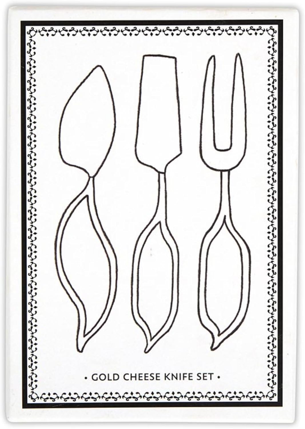 Santa Barbara Design Studio Cheese Knives - Gift Boxed Stainless Steel Knife & Spreader, 2-Piece, Marble Handle