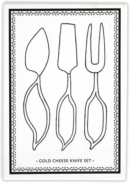 Santa Barbara Design Studio Cheese Knives - Gift Boxed Stainless Steel Knife & Spreader, 2-Piece, Marble Handle