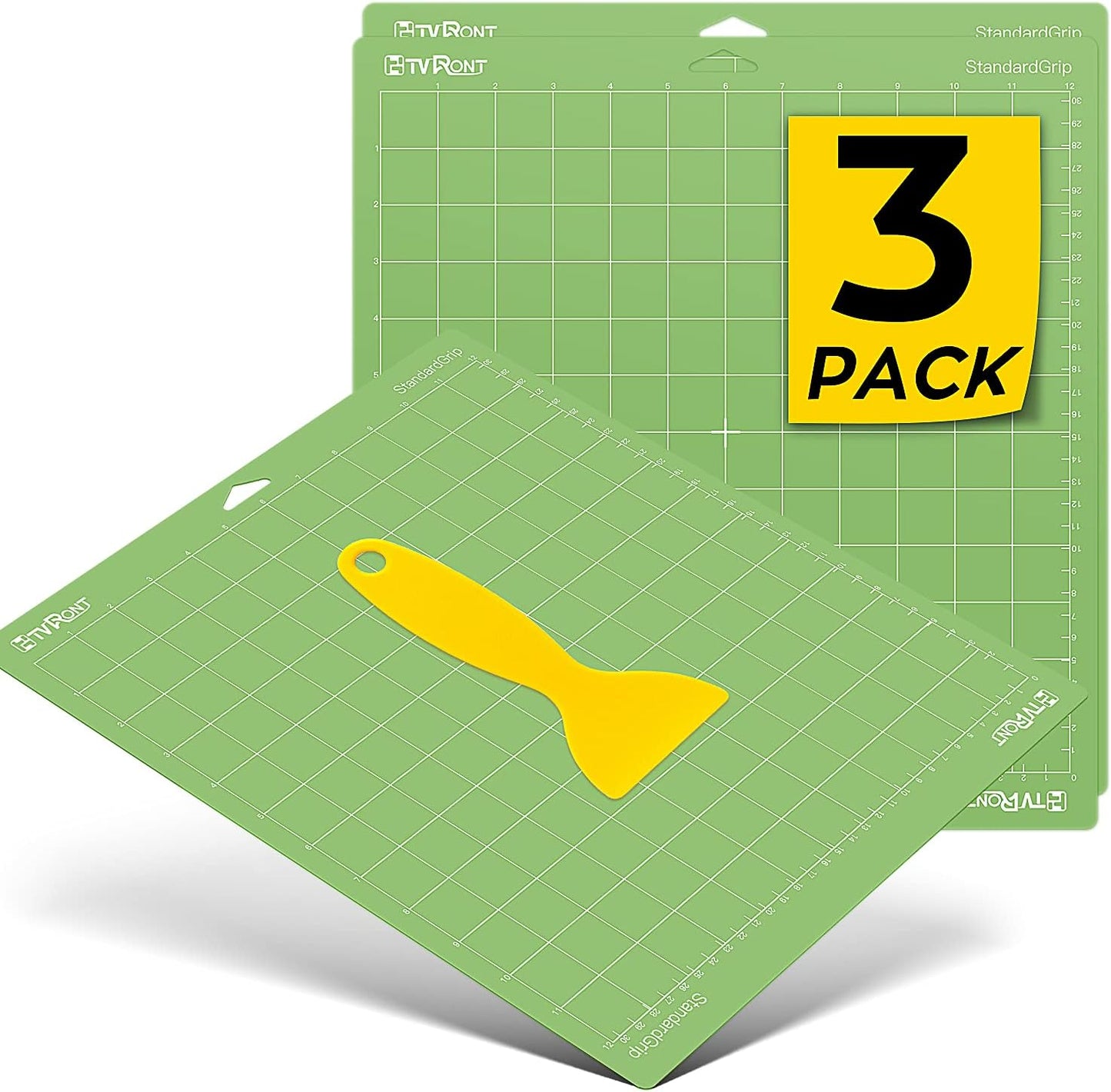 HTVRONT Cutting Mat, 6 Pcs Cutting Mat 12x12(Standard, Light, Strong, FabricGrip) Compatible with Cricut Maker 3/Maker 4/Maker/Explore 3/4/5/Air 2/One, Variety Adhesive Sticky Cutting Mats Accessories