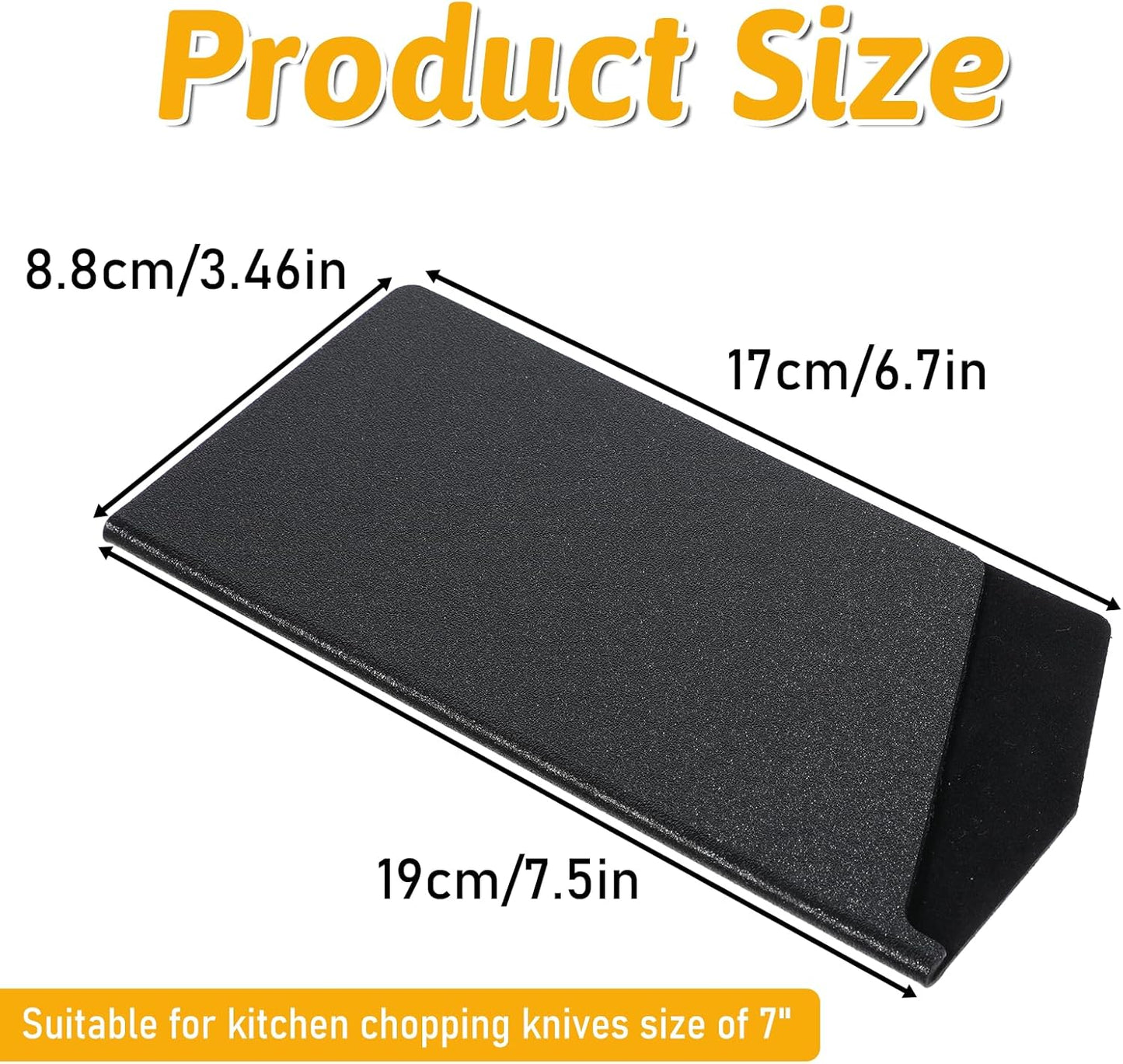 Cleaver Edge Guard 7.5” X 3.5” Abs Cleaver Cover Wide Knife Protector Sleeve for Chinese Kitchen Knifes, Durable Felt Lined Knifes Protector Sleeves