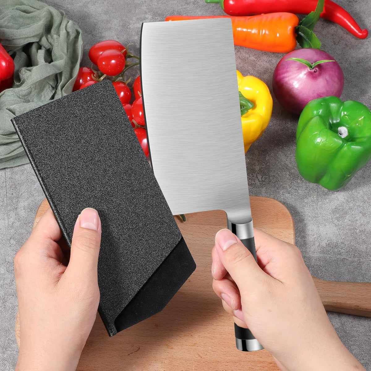 Cleaver Edge Guard 7.5” X 3.5” Abs Cleaver Cover Wide Knife Protector Sleeve for Chinese Kitchen Knifes, Durable Felt Lined Knifes Protector Sleeves